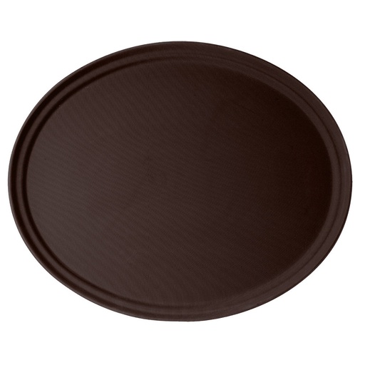 [2500CT138] Bandeja antideslizante ovalada fibra de vidrio 49 x 59 cm bronceado - Cambro USA