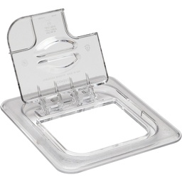 [60CWLN135] Tapa bisagra muesca azafate 1/6 policarbonato transparente - Cambro
