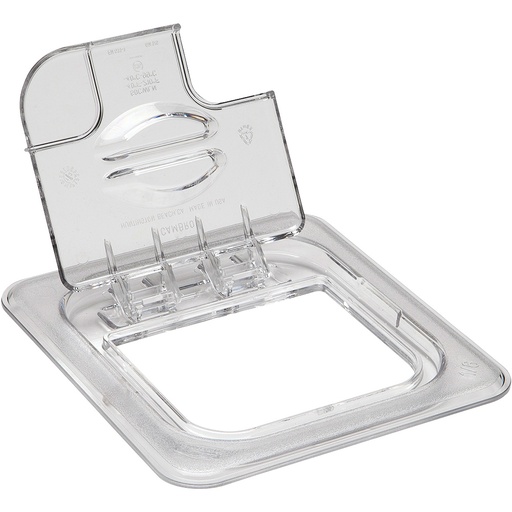 [60CWLN135] Tapa bisagra muesca azafate 1/6 policarbonato transparente - Cambro