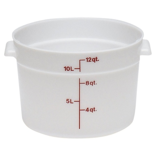 [RFS12148] Recipiente redondo 11.4lts. polietileno blanco - Cambro USA