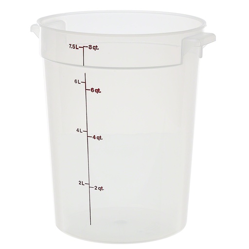 [RFS8PP190] Recipiente redondo 7.6lts. polipropileno translucido - Cambro USA