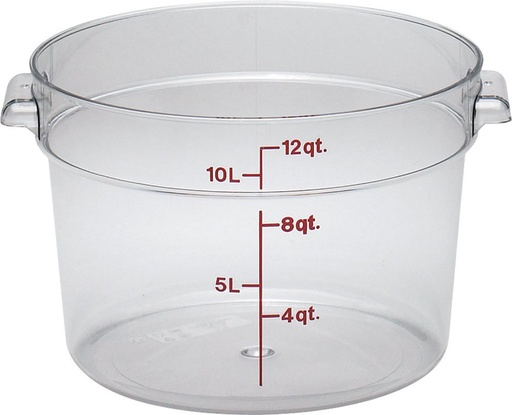 [RFSCW12135] Recipiente redondo 11.4lts. policarbonato transparente - Cambro