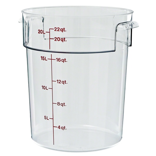 [RFSCW22135] Recipiente redondo 20.8lts. policarbonato transparente - Cambro USA