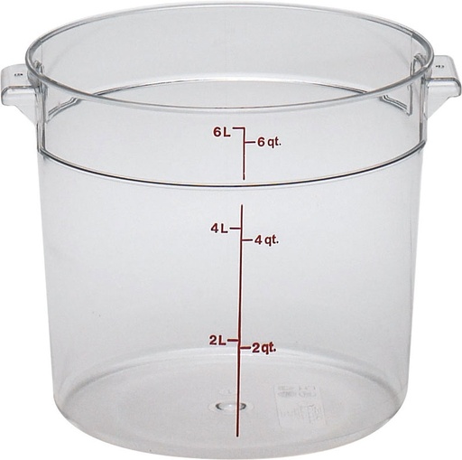 [RFSCW6135] Recipiente redondo 5.7lts. policarbonato transparente - Cambro