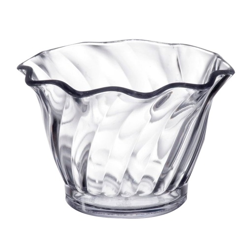 [SRB5CW135] Plato hondo remolino 5oz policarbonato transparente - Cambro