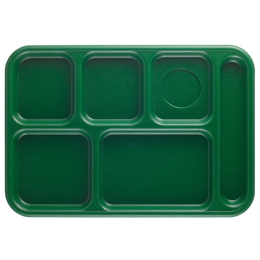 [10146CW119] Bandeja servicio 6 compartimientos 25.4 x 36.8 cm policarbonato verde - Cambro USA