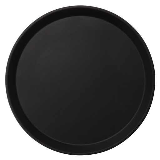 [1100CT110] Bandeja fibra vidrio redonda antideslizante 28cm negra - Cambro USA