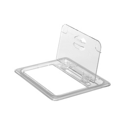 [20CWL135] Tapa bisagra azafate 1/2 policarbonato transparente - Cambro