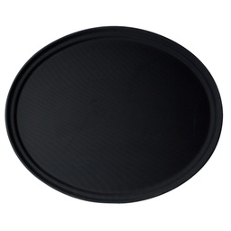 [2900CT110] Bandeja fibra vidrio ovalada antideslizante 73.5 x 60 cm negro - Cambro