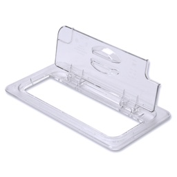 [30CWLN135] Tapa bisagra muesca azafate 1/3 policarbonato transparente - Cambro