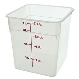 [8SFSPP190] Recipiente cuadrado 7.6lts. polipropileno blanco - Cambro