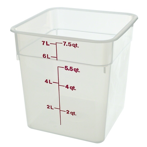 [8SFSPP190] Recipiente cuadrado 7.6lts. polipropileno blanco - Cambro USA