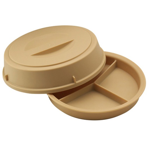 [HK93CW133] Plato isotermico completo 3 compartimientos 22.9cm policarbonato beige - Cambro USA