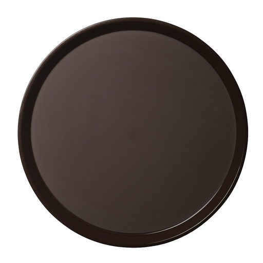[PT1600167] Bandeja redonda antideslizante polipropileno 40.5cm castaño - Cambro USA