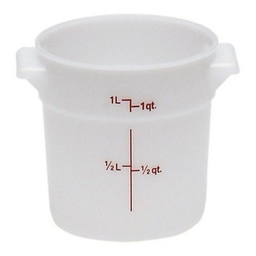 [RFS1148] Recipiente redondo 0,9lt polietileno blanco - Cambro