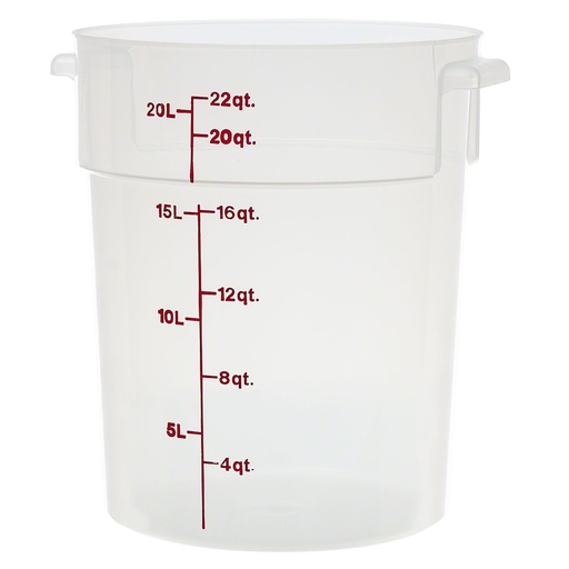 [RFS22PP190] Recipiente redondo 20.8lts. polipropileno translucido - Cambro