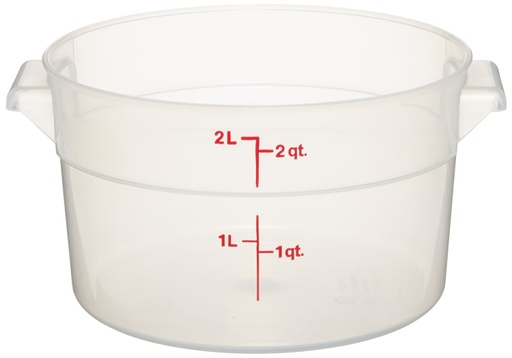 [RFS2PP190] Recipiente redondo 1.9lts. polipropileno translucido - Cambro USA