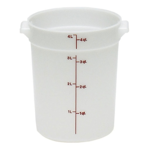 [RFS4148] Recipiente redondo 3.8lts. polietileno blanco - Cambro USA
