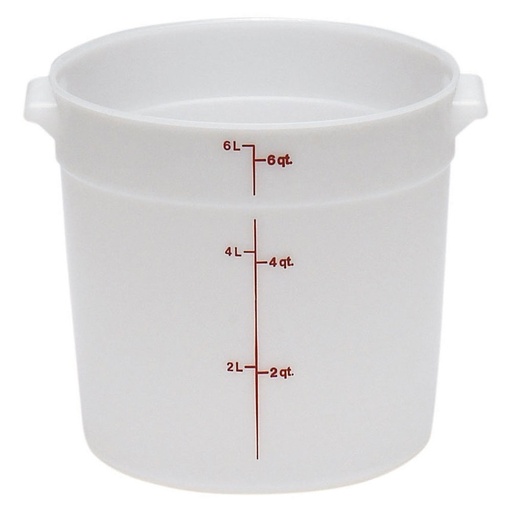 [RFS6148] Recipiente redondo 5.7lts. polietileno blanco - Cambro USA