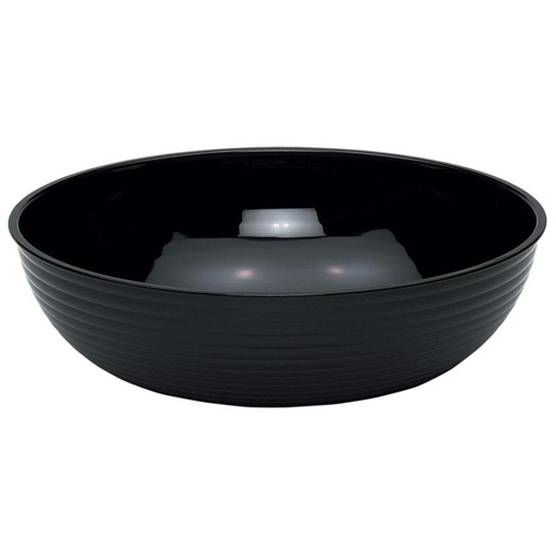 [RSB6CW110] Ensaladera acanalada redonda 19oz (564ml) policarbonato negro - Cambro
