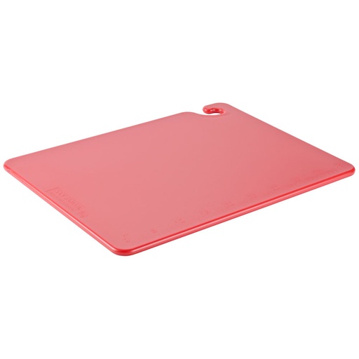 [CB152012RD] Tabla corte roja 15" x 20" x 1/2" gancho para colgar - San Jamar