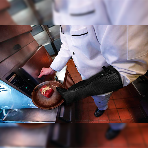 [UCMX15BK] Guante negro convencional 38 cm 260ºc - San Jamar