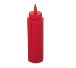 [2401] Dispensador salsa 24 oz para apretar color rojo - Browne