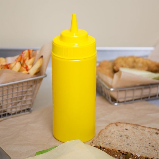 [2402-O] Botella Dispensadora de salsa amarillo de 709 ml (Outlet) - Browne