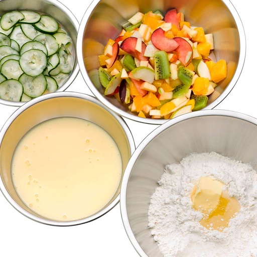 [575920-O] Bowl para mezclar 0.75 lt 16.5cm de diam. en acero inoxidable Acabado espejo, interior satinado - Browne