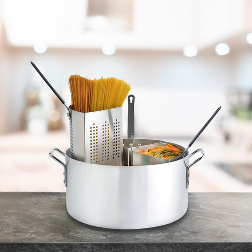 [5813318] Olla pastera con 4 canastas aluminio - Browne