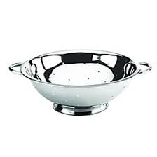 [746109] Colador escurridor 4.8lt con base, en acero inoxidable - Browne