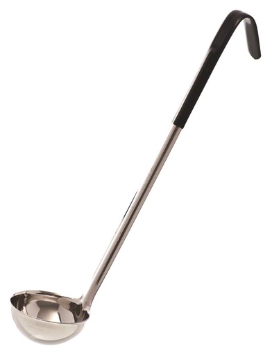 [9944BLK] Cucharón 4 oz con mango negro aislado - Browne