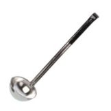 [9946BLK] Cucharón 6 oz con mango negro aislado - Browne