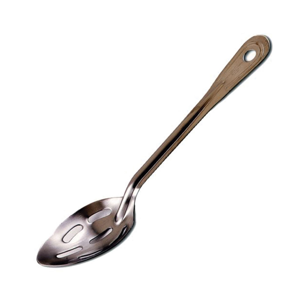 [4764] Cuchara para servir  33.0 cm ranurada en acero inoxidable - Browne