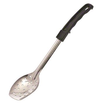 [5763] Cuchara para servir 33.0 cm perforada con mango negro - Browne