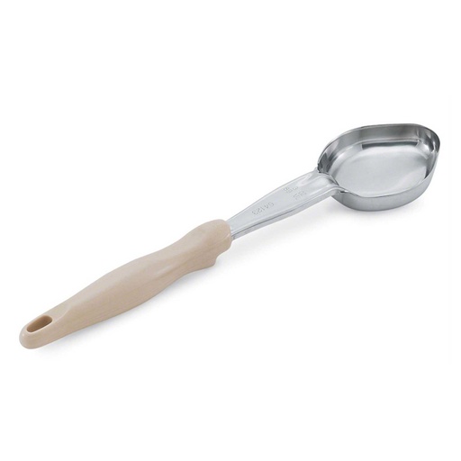 [6412335] Cucharon porcionar ovalado 3 onz mango beige inox - Vollrath