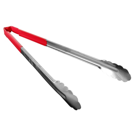 [4781640] Pinza utilitaria mango rojo antimicrobial 40.6 cm inox - Vollrath