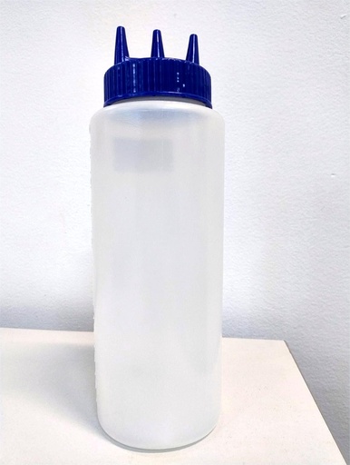 [3332-1344] Botella flexible 3 boquillas Azul  32 oz o 1000ml - Vollrath