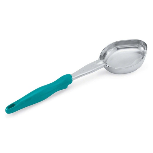 [6412655] Cucharon porcionar ovalado 6 oz inox mango verde - Vollrath