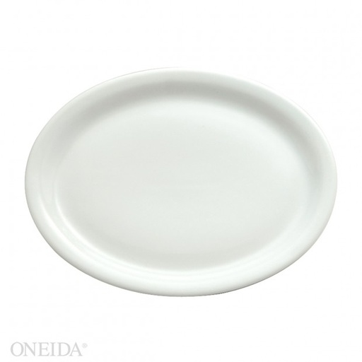 [F8000000359-O] Plato Ovalado con Ala Angosta de Porcelana Fina Blanco Brillante, 28.8 cm (Outlet) - Oneida