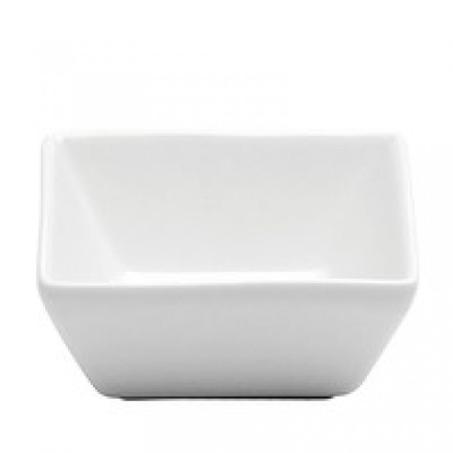 [F8010000953-O] Plato Cuadrado en Porcelana Blanco Brillante 4 oz 8.3 cm (Outlet) - Oneida