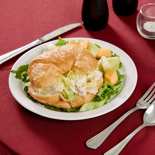 [X0611] Plato Llano Blanco Ala Angosta de Vidrio Templado, 23.5cm - Hoteliere - Arcoroc
