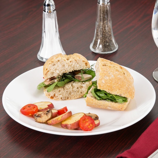 [22522] Plato Llano Blanco de Vidrio Templado Restaurante, 23.5cm - Arcoroc