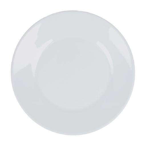 [22522] Plato Llano Blanco de Vidrio Templado Restaurante, 23.5cm - Arcoroc