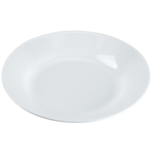 [22514] Plato Hondo Blanco de Vidrio Templado Restaurante, 23 1/4 oz - Arcoroc