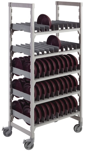 [CPMU213675DD480] Estante premium móvil de 21"x36"x75" para secado de domos capacidad 100 domos - Cambro USA