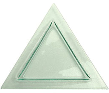 [H400LG153-] Plato triangular fusi glass 27 cm  - Oneida