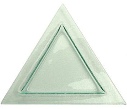 [H400LG153-O] Plato triangular fusi glass 27 cm (Outlet) - Oneida
