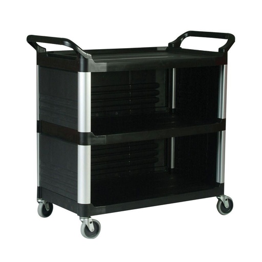 [FG409300BLA] Carro uso general cap.136 kg cerrado 3 lados - Rubbermaid Local