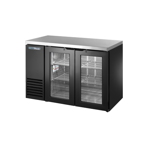 [TBB24-48-2G-Z1-SFT-B-1] Refrigerador bajo mostrador negro 2 puertas de vidrio - True
